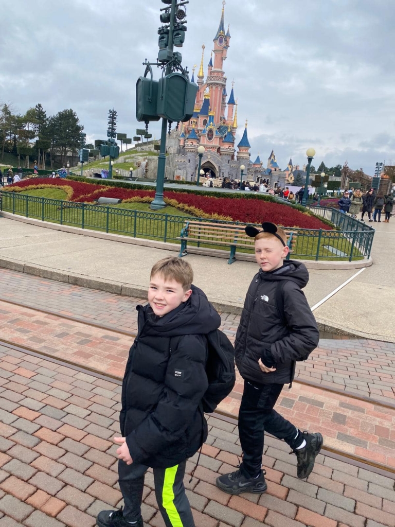 Marine Academy Primary Pupils walking around Disney Land Paris 