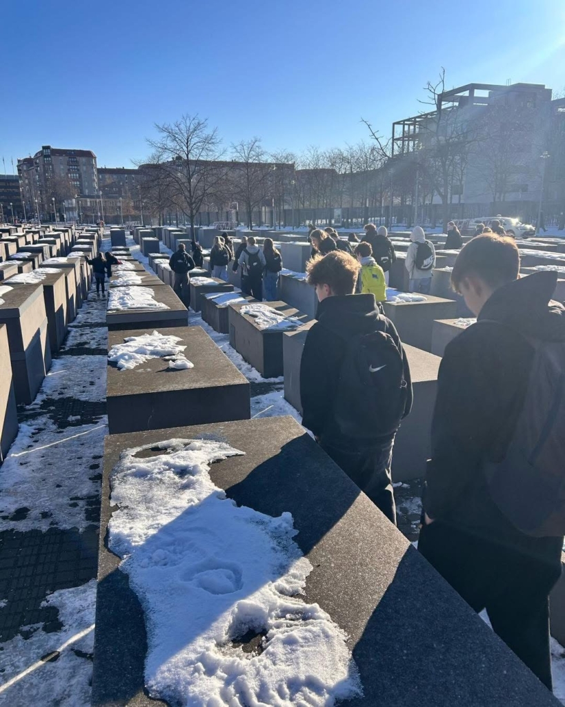 Isca students at the  Memorial to the Murdered Jews of Europe in Berlin