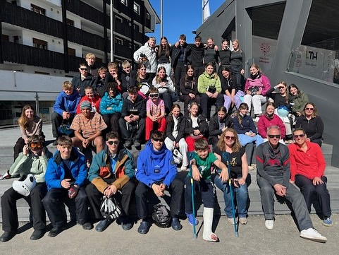 Exmouth Students pose for a picture on the Ski trip to Italy