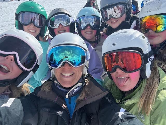 Exmouth Students all with ski hats and goggles on. 
