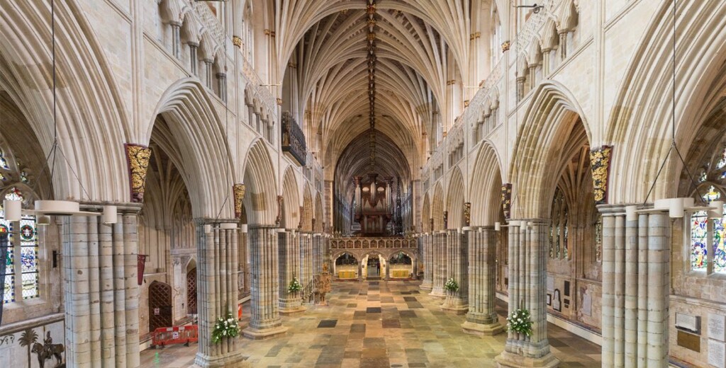 Inside of Exeter Cathedral 