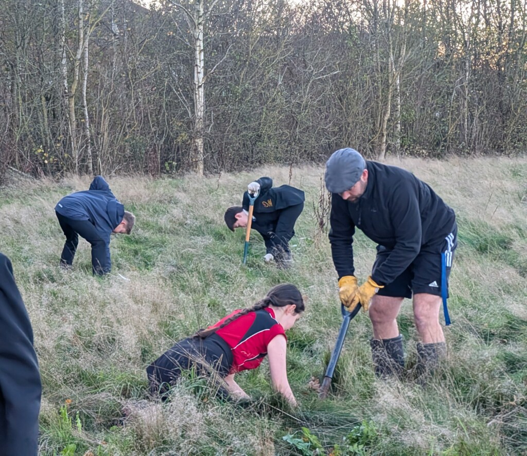 Students from St Luke's out side teaming up for a greener future