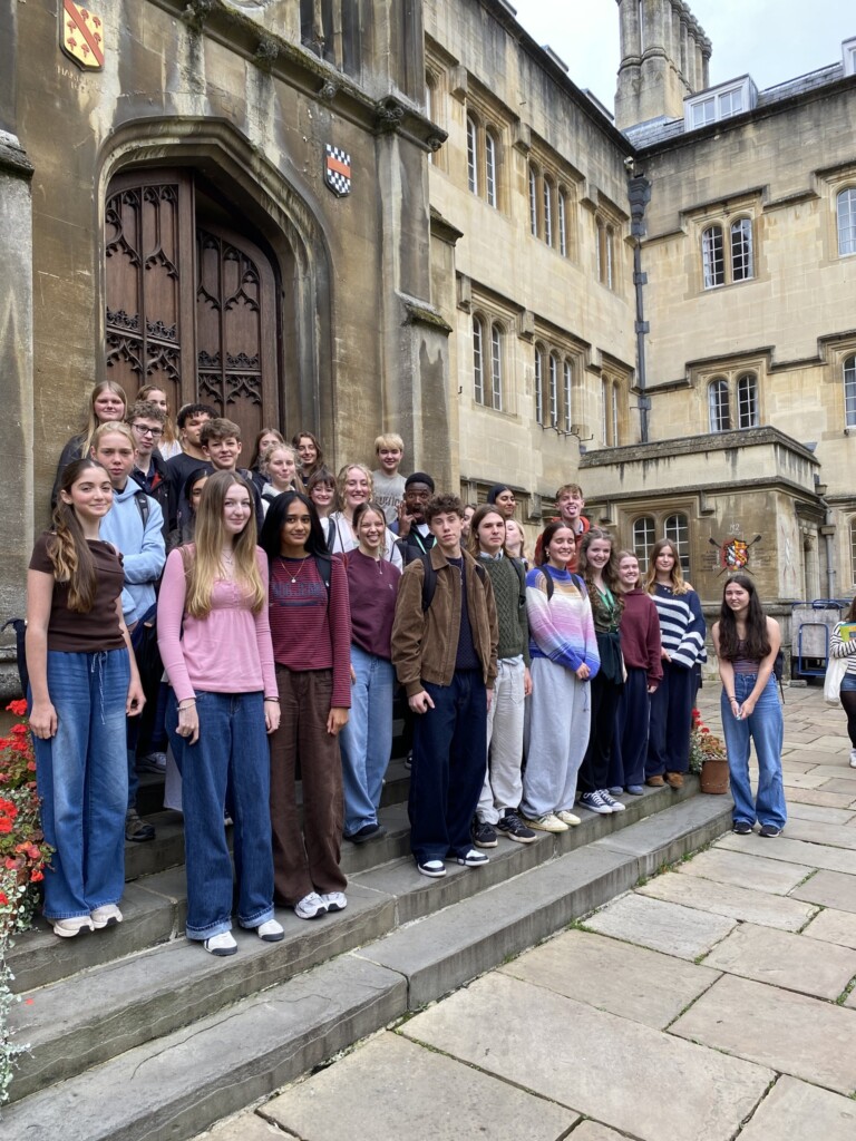 Students from Exmouth Community College on their visit to Exeter College, Oxford