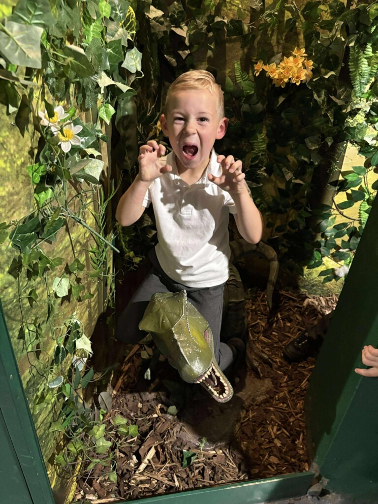 Pupil from Marine Academy Primary Getting in the dinosaur spirit