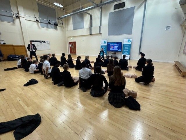 Students at St Luke’s Church of England School learning vital life-saving skills