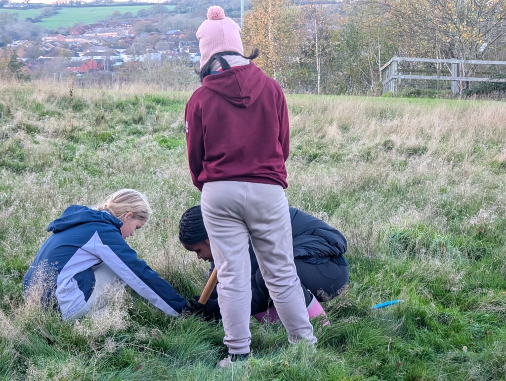 Students from St Luke's out side teaming up for a greener future