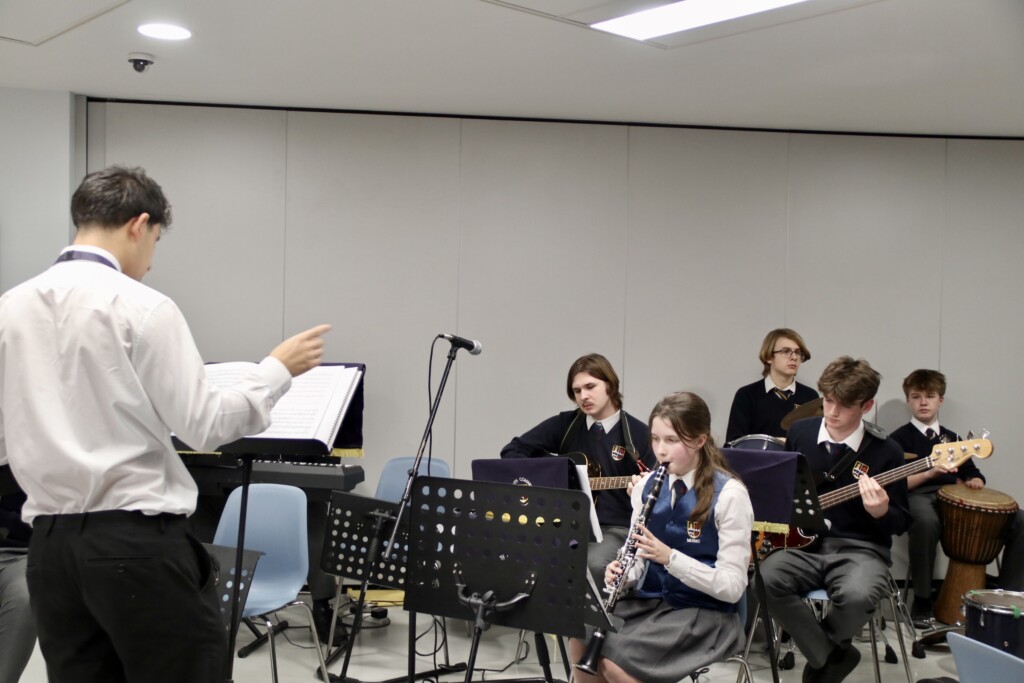 student band playing music
