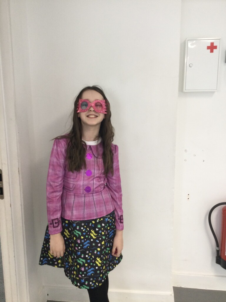 student at whipton barton federation dressed up for world book day. 