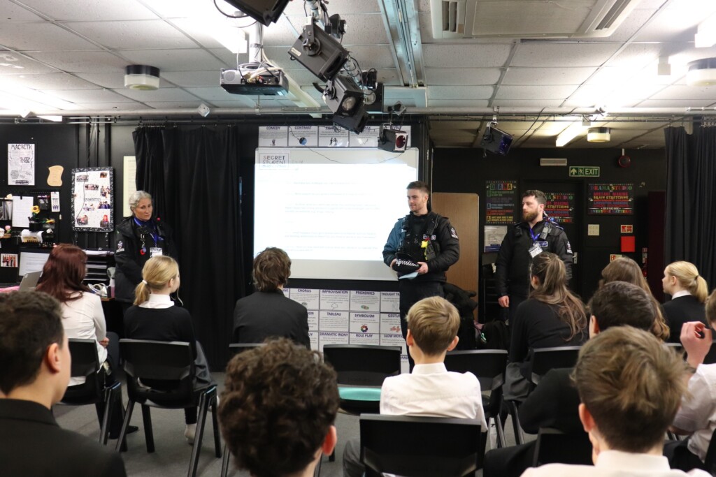 police lead the drink drive workshop at sidmouth college
