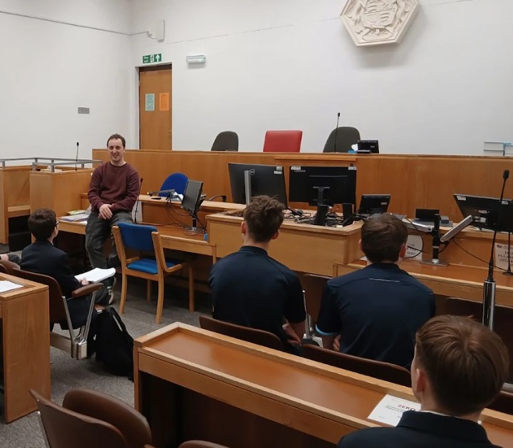 Students at the court