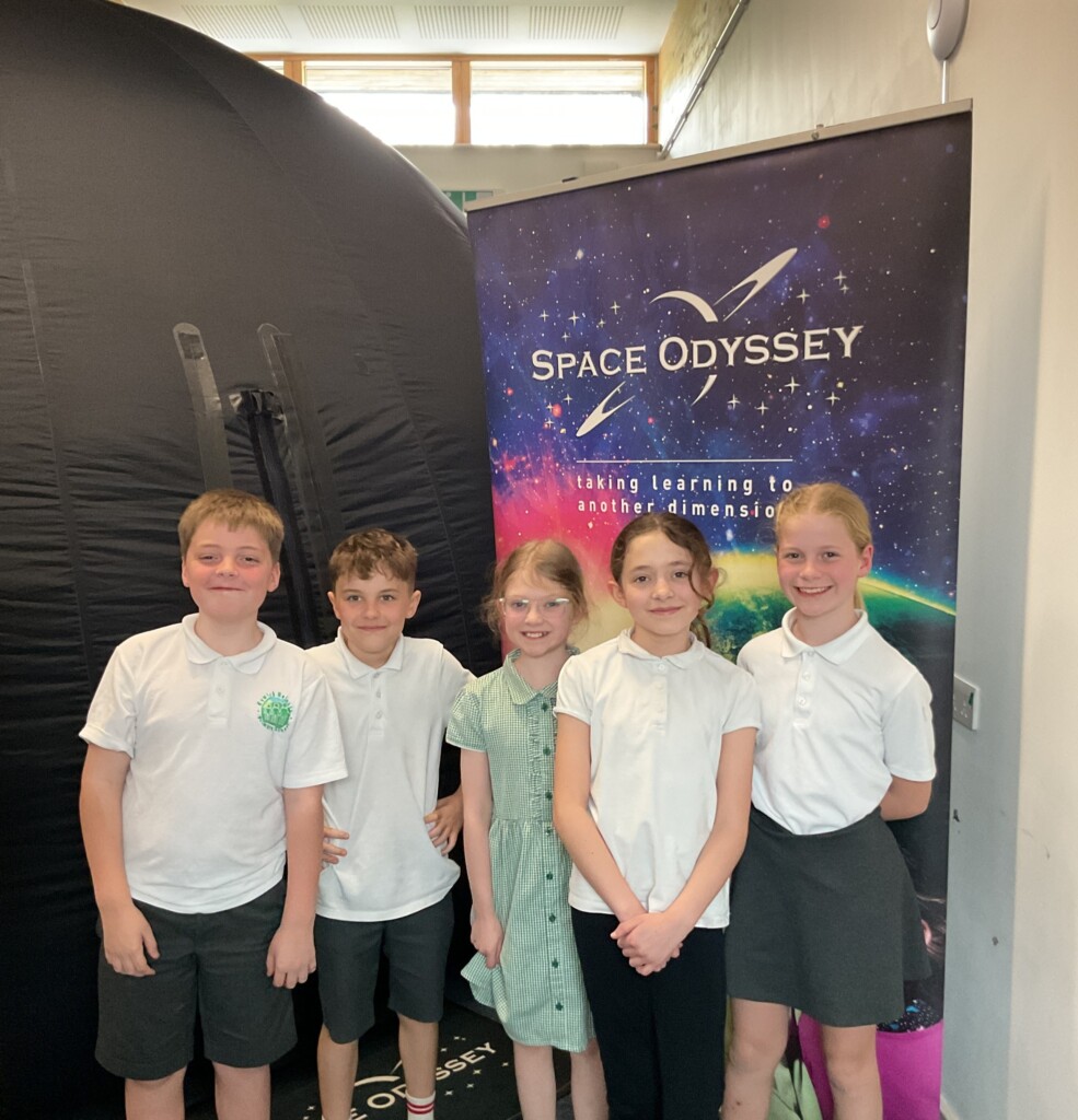 Pupils take part in immersive space learning experience