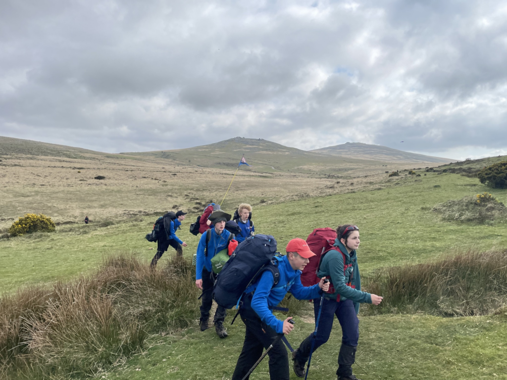 St Luke's Ten Tors Team on the march
