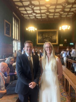 Georgina Reid with Fred Thomas MP