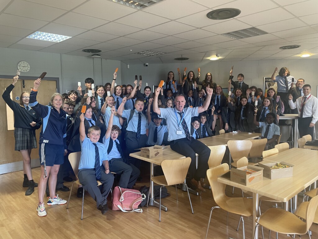Martin Brook and Lipson students enjoying ice lollies in the summer