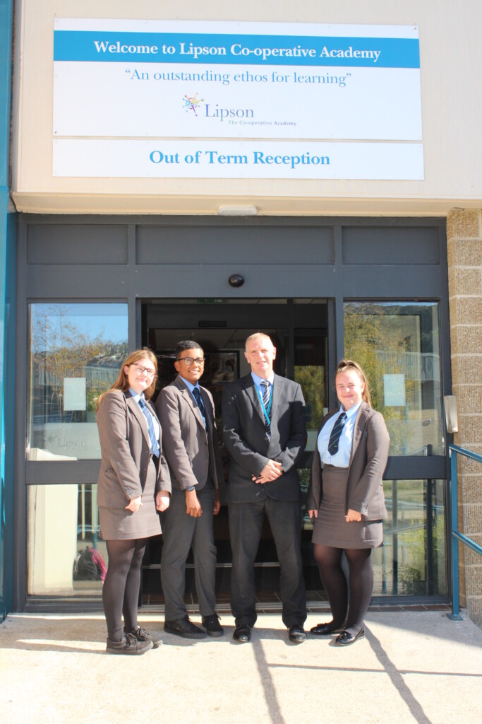 Martin Brook with Lipson Students