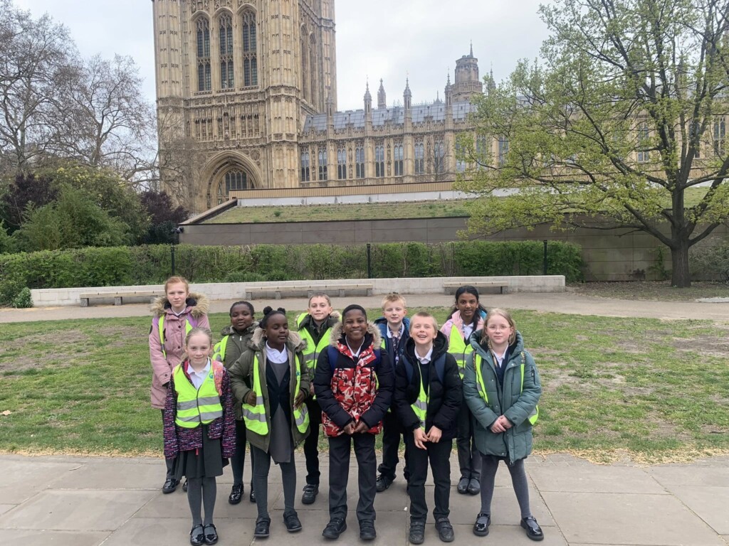 Pupils on their trip to the Houses of Parliament