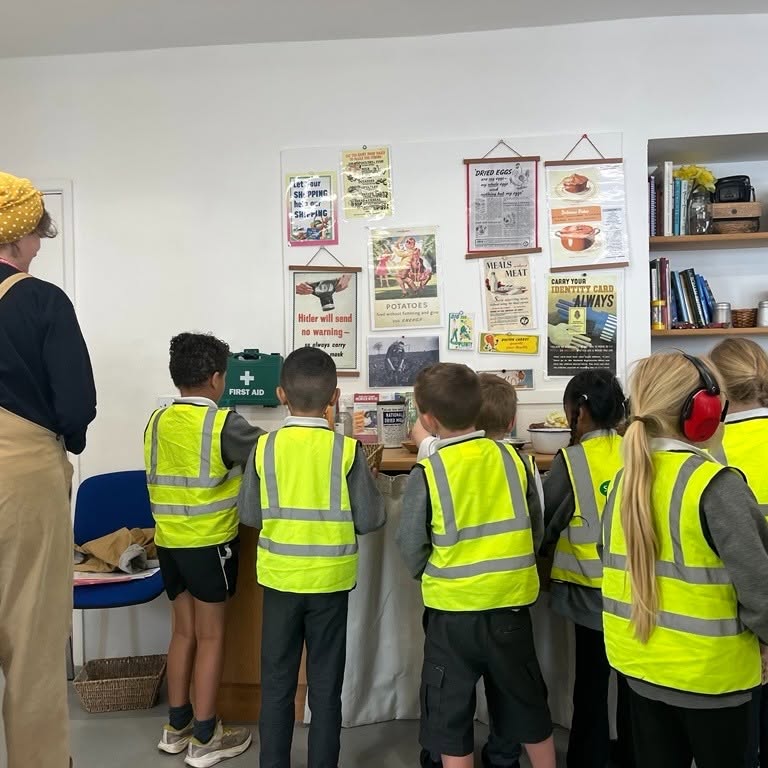 Pupils exploring the museum