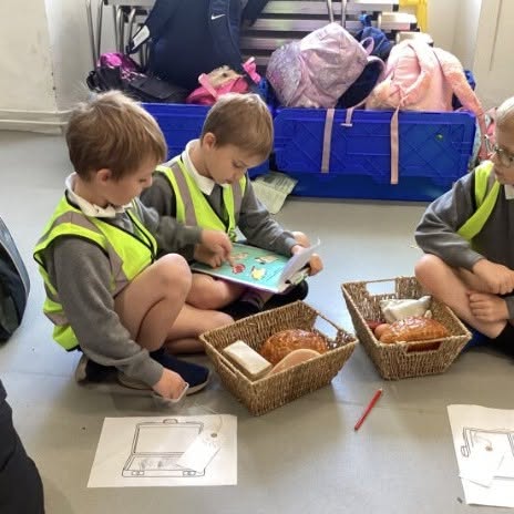 Pupils sat together exploring