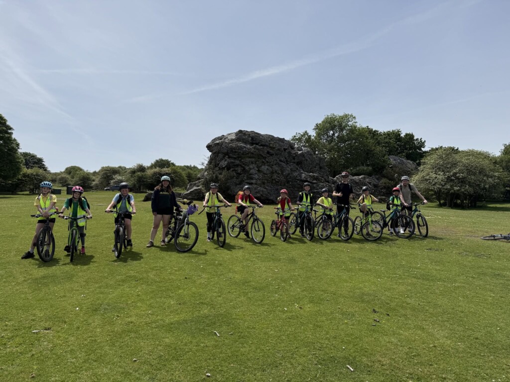 Group of students on their bikes