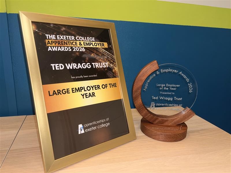Photo of the winning certificate and award